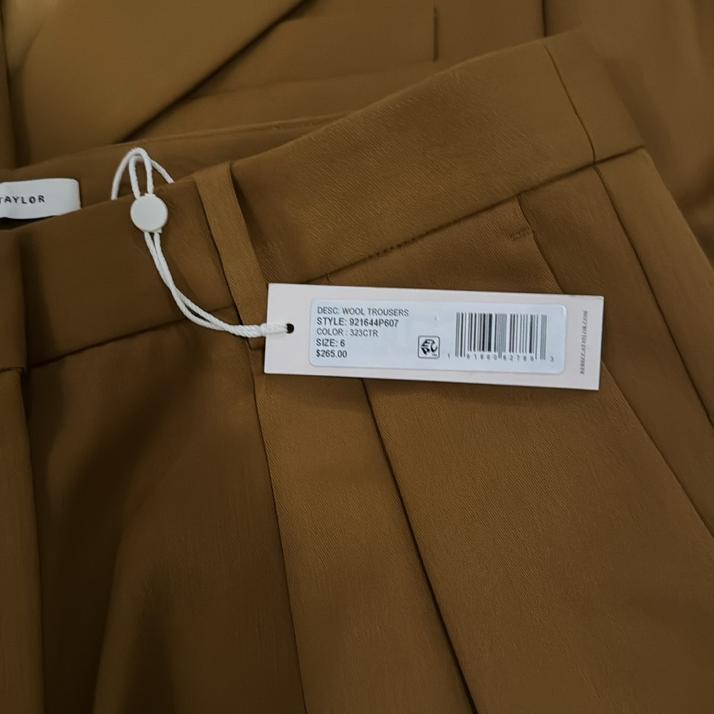 Rebecca Taylor NWT pants size 6 STRAIGHT ITALIAN WOOL PANT